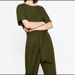 Flash sale!!! Zara green jumpsuit